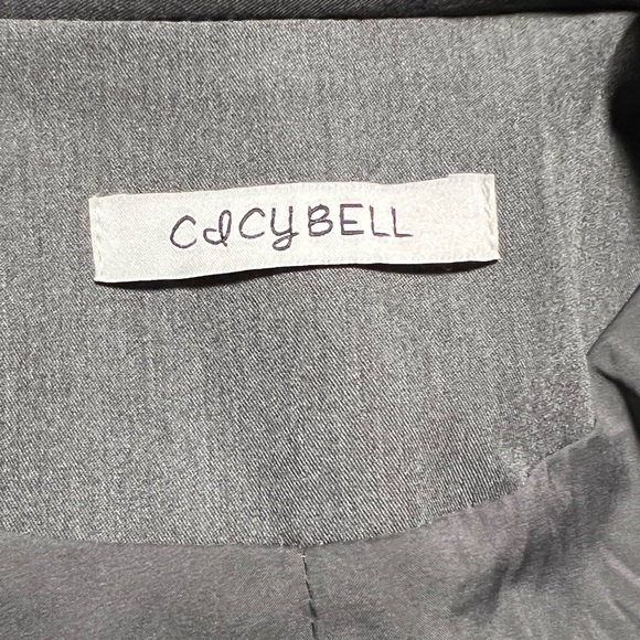 Cicy Bell Womens Casual Blazers Open Front Long Seeve, dark grey, large - Picture 4 of 5